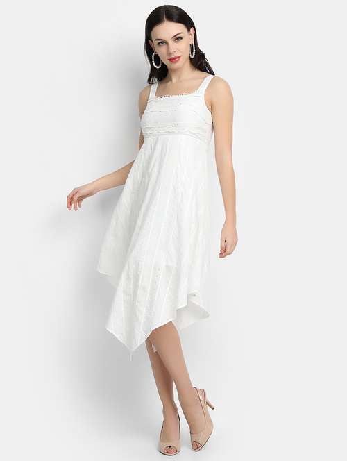 women's asymmetric solid dress - 17651658 - Standard Image - 0
