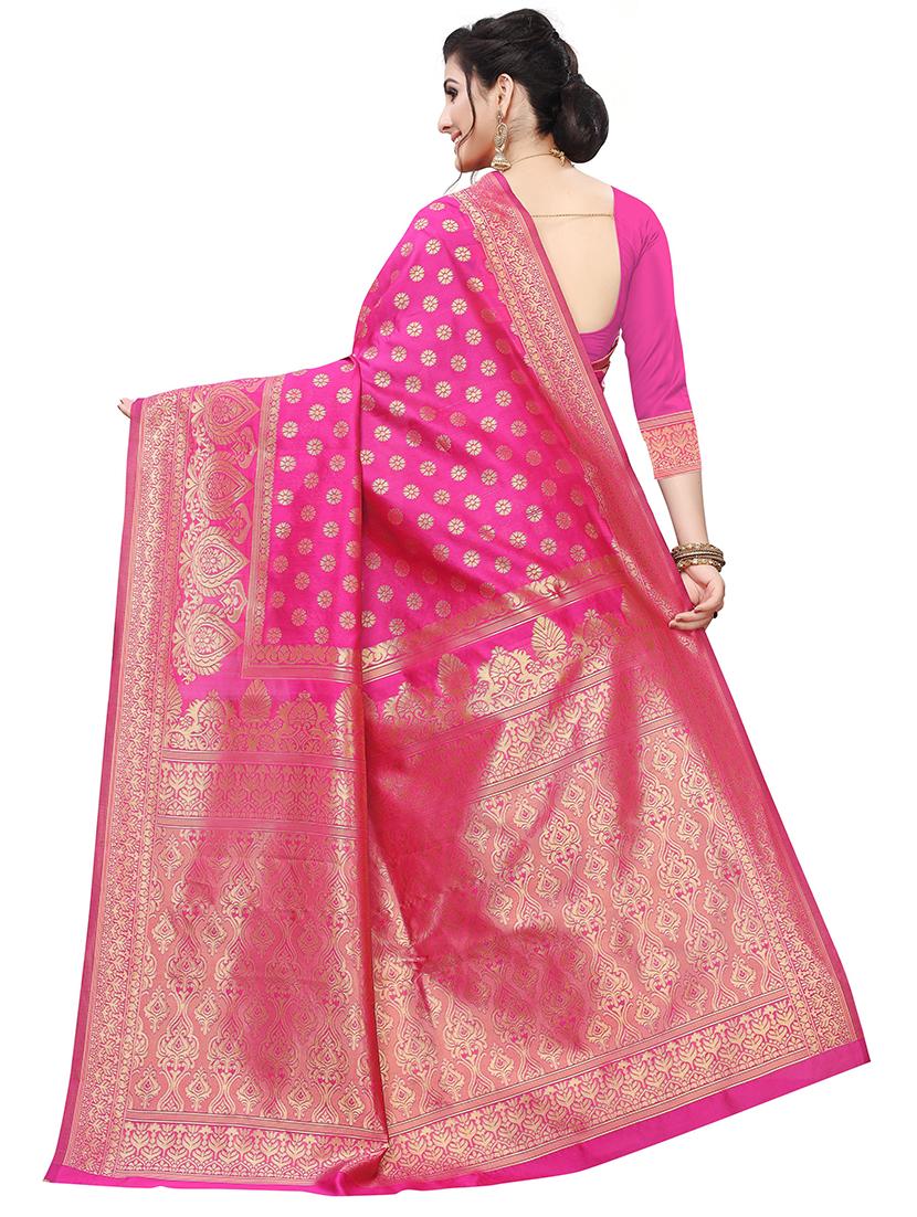 ethnic motifs woven saree with blouse - 17651895 -  Standard Image - 1