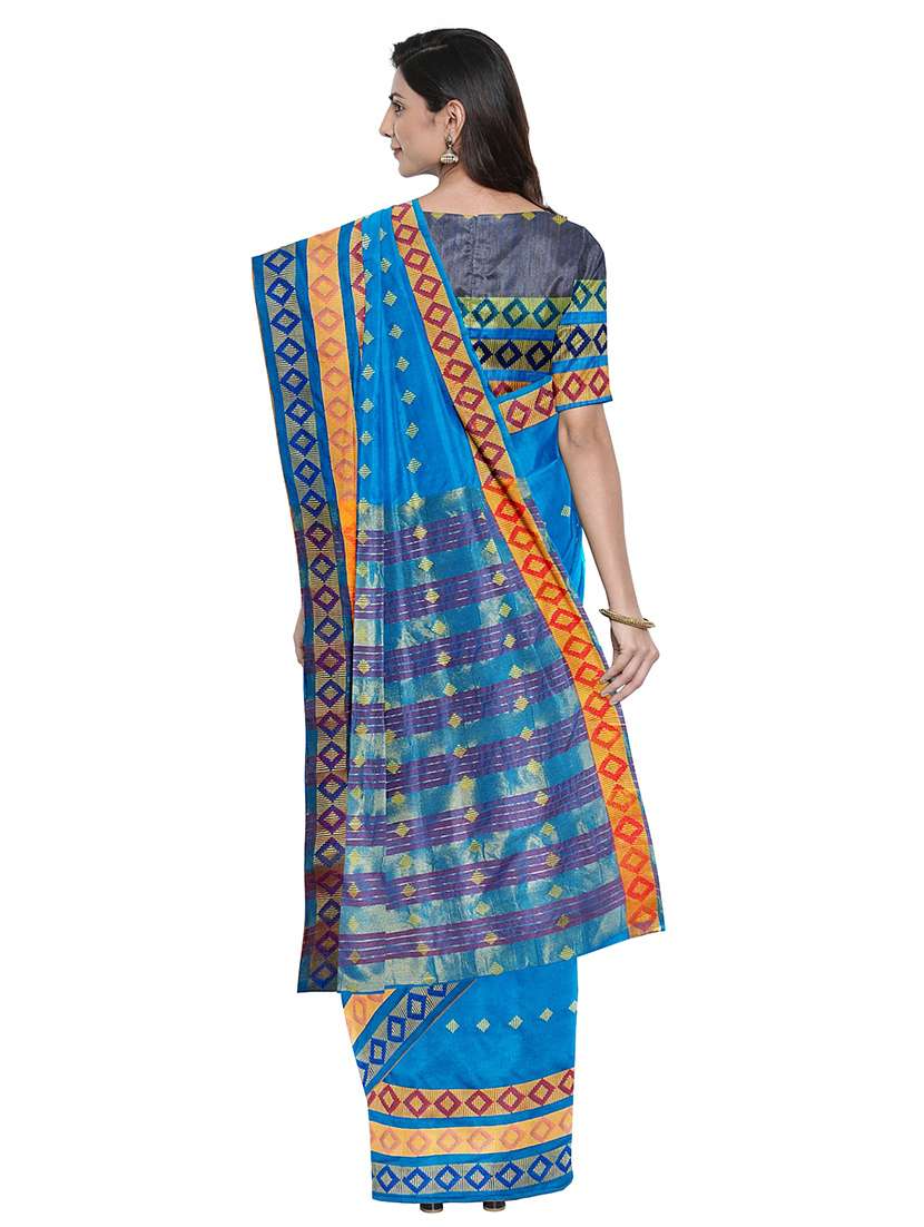 self design woven saree with blouse - 17651903 -  Standard Image - 1