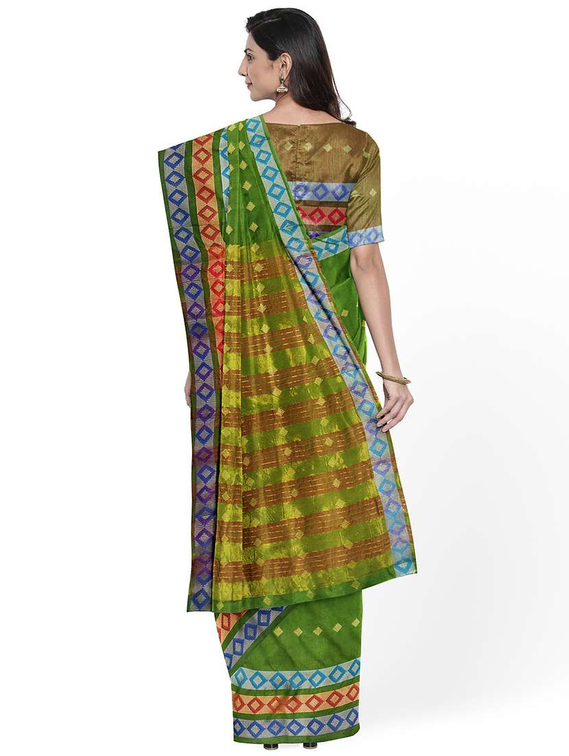 ethnic motifs woven saree - 17651905 -  Standard Image - 1