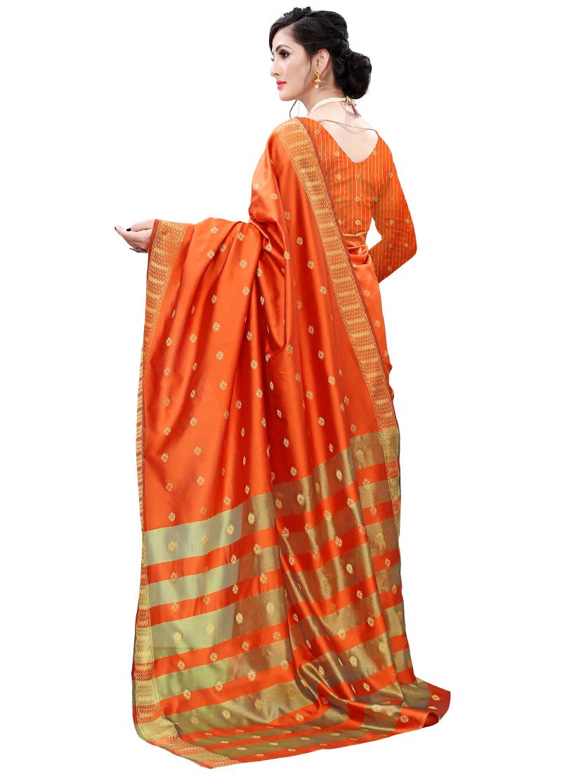 ethnic motifs woven saree with blouse - 17652236 -  Standard Image - 1