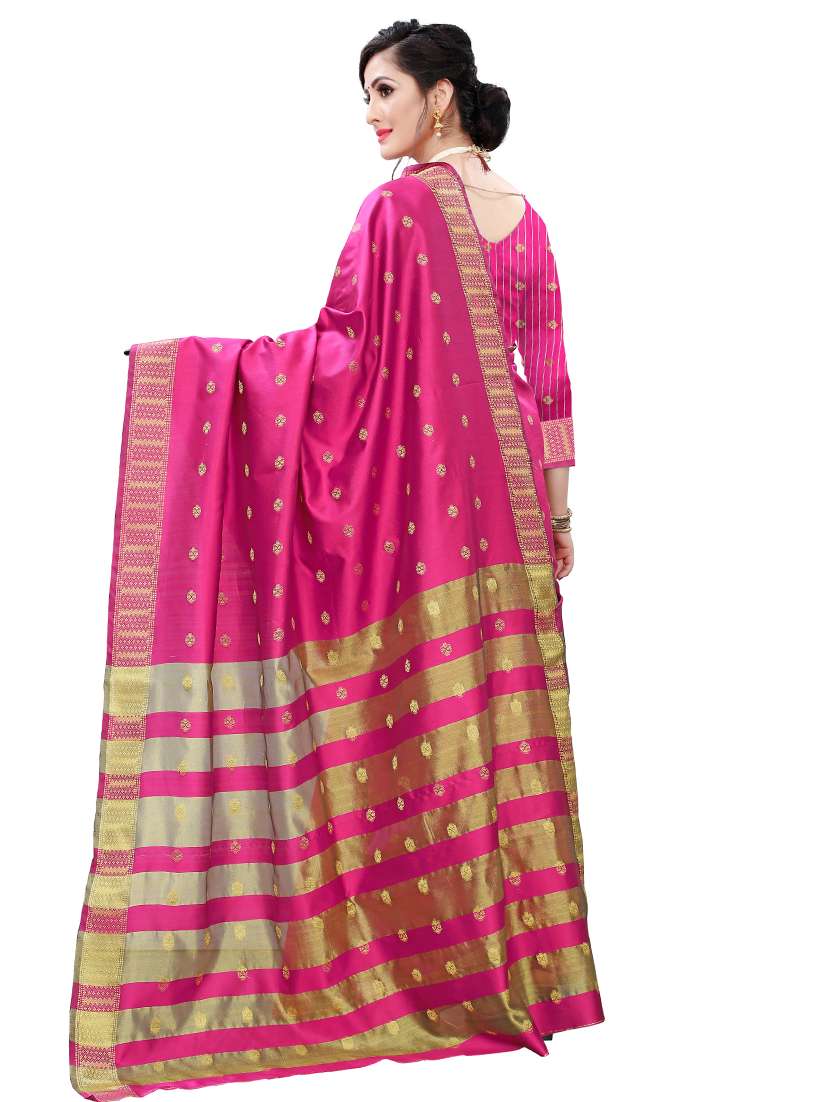 ethnic motifs woven saree with blouse - 17652237 -  Standard Image - 1