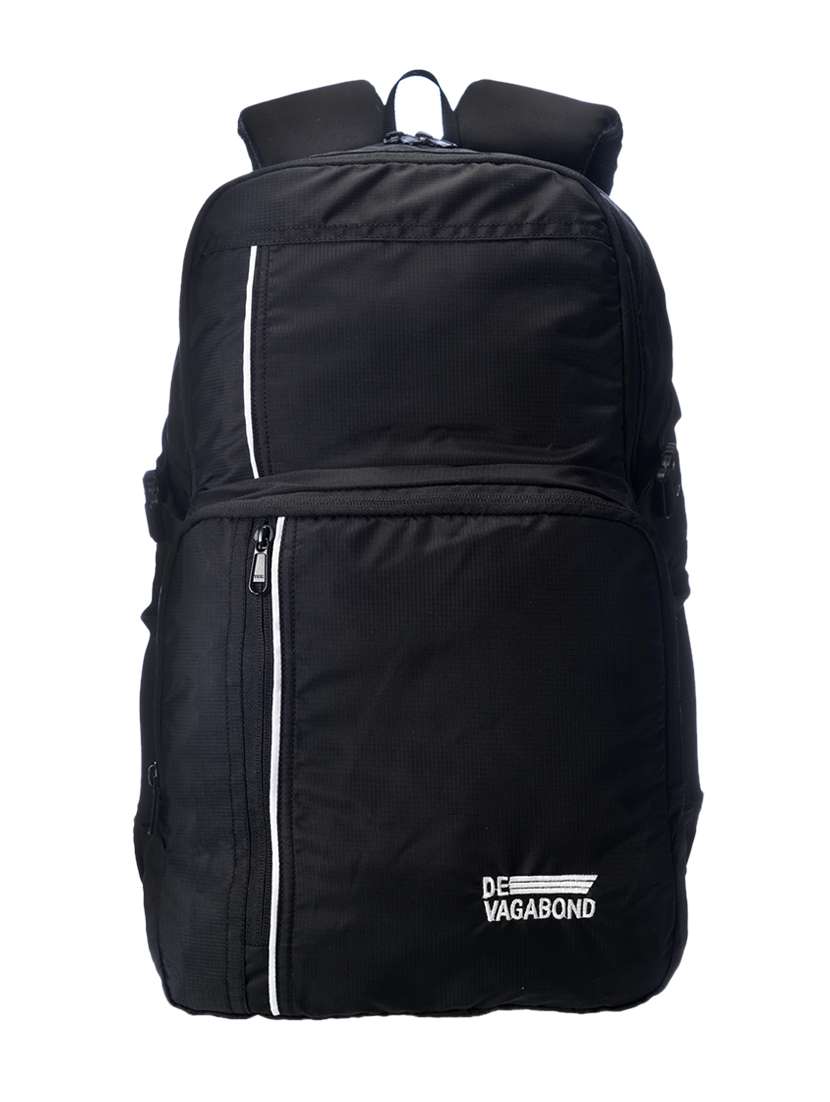 black polyester backpack