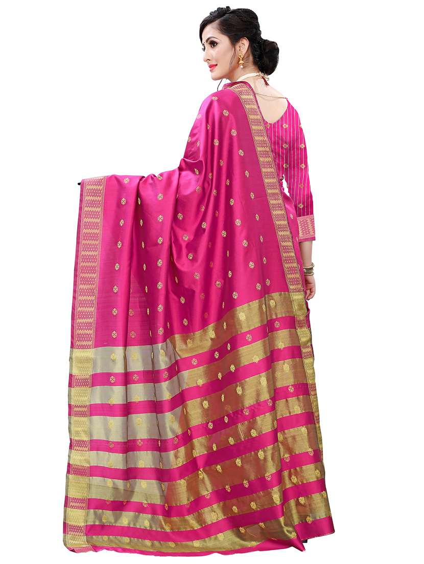 ethnic motifs woven saree with blouse - 17652269 -  Standard Image - 1