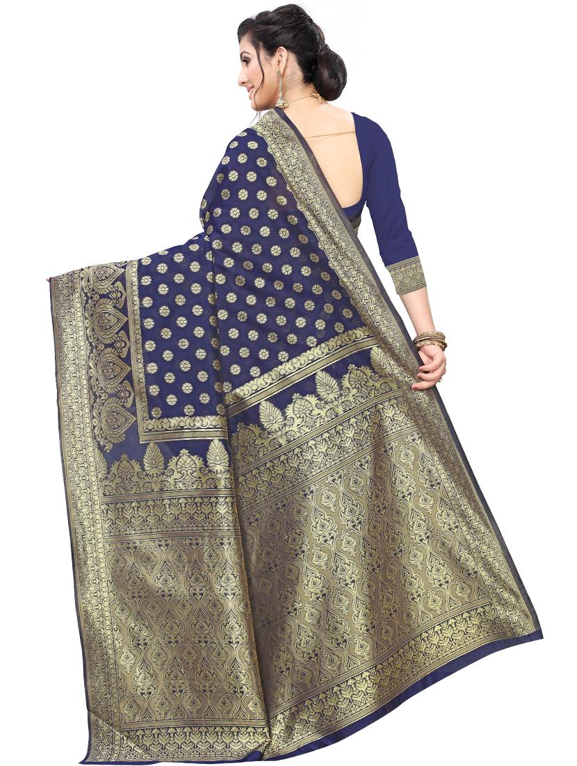 jacquard woven saree - 17652954 - Standard Image - 1