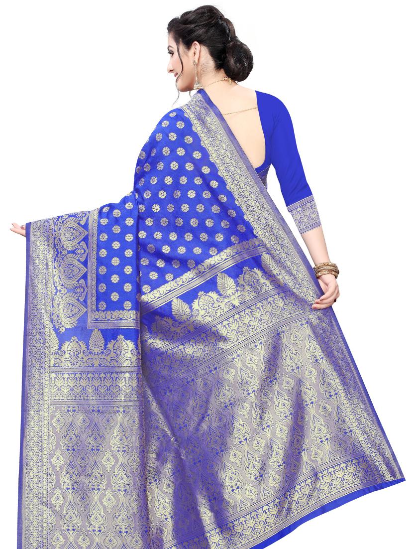 jacquard woven saree - 17652958 - Standard Image - 1