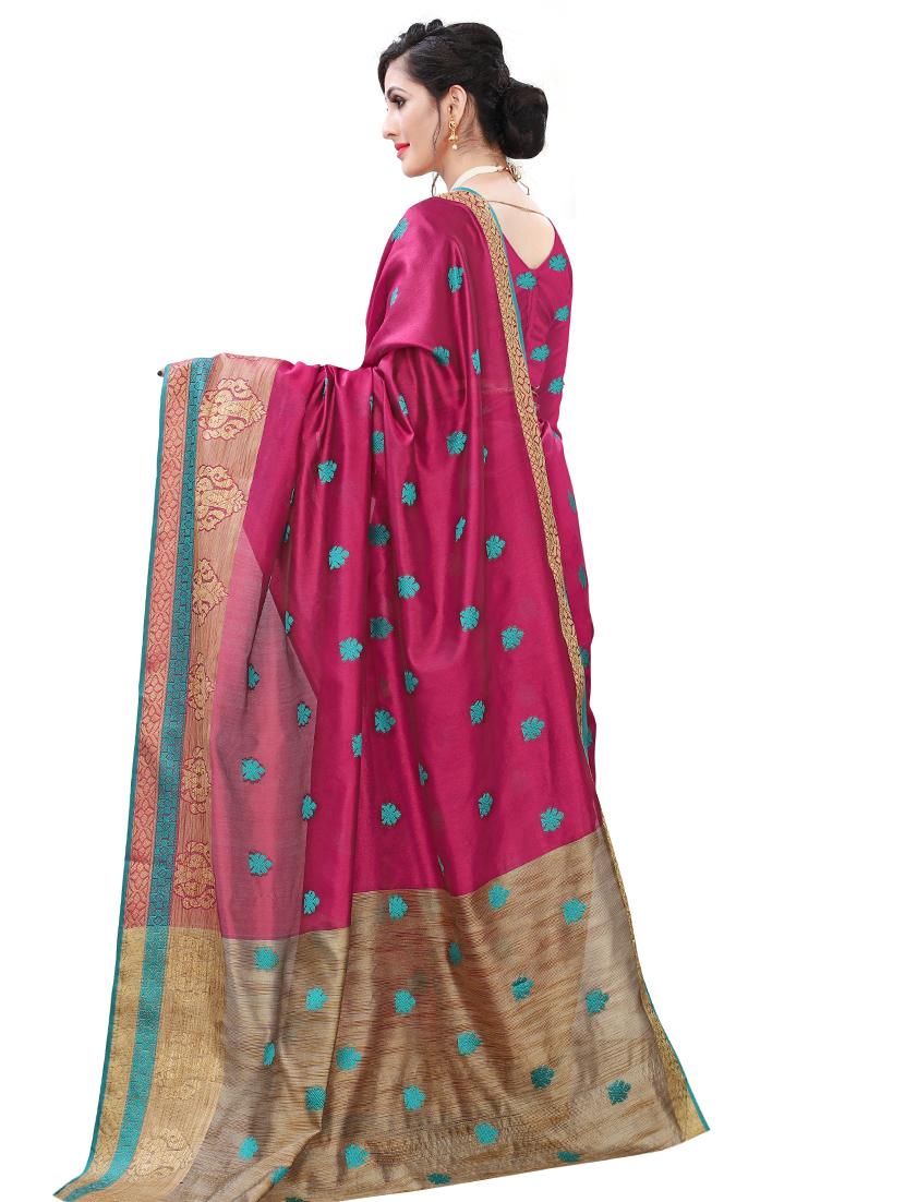 ethnic motifs woven saree - 17653094 - Standard Image - 1