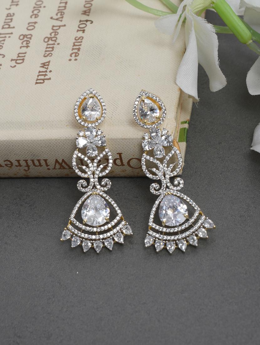 long american diamond dangler earrings - 17655053 -  Zoom Image - 0