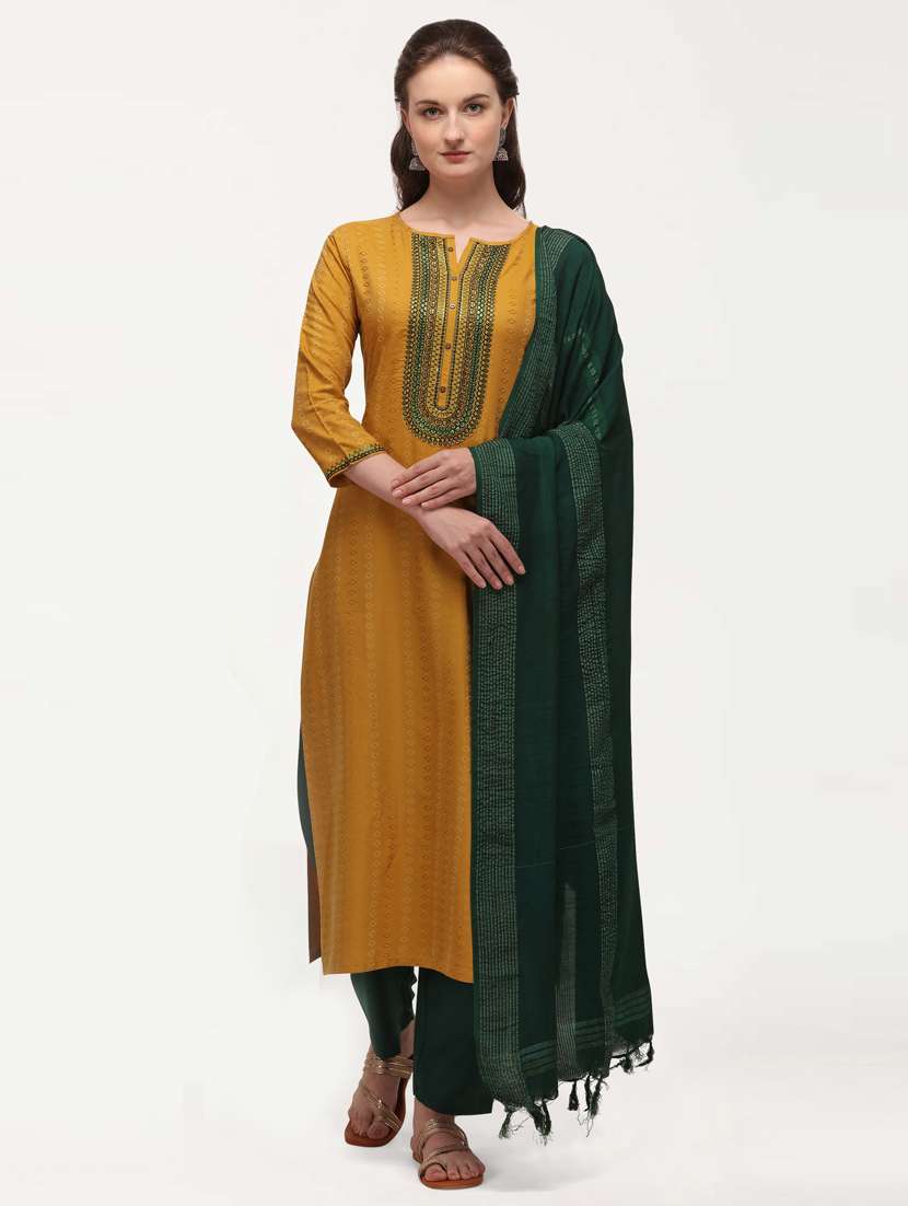 sequined kurta pant set with dupatta
