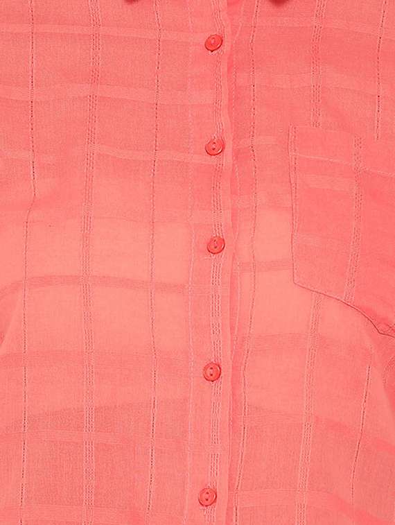 peach self design shirt - 17655709 -  Standard Image - 4