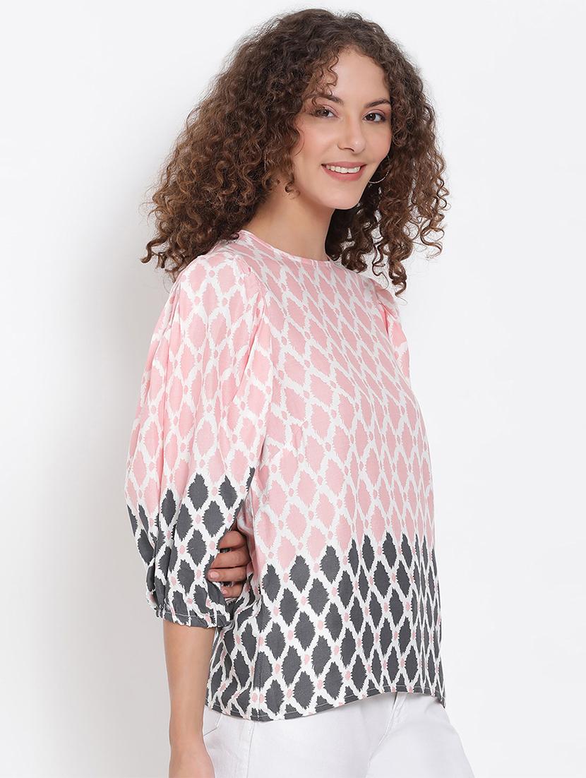 women's straight round neck top - 17655717 -  Standard Image - 1