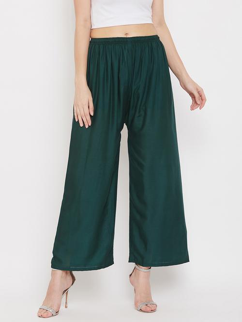 green rayon palazzos - 17656932 -  Standard Image - 0