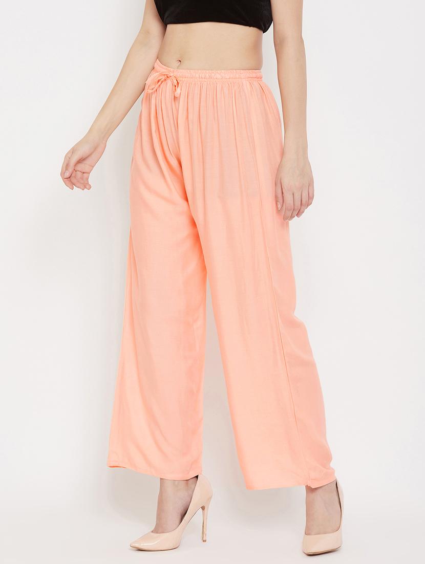 orange rayon palazzos - 17656934 -  Standard Image - 1