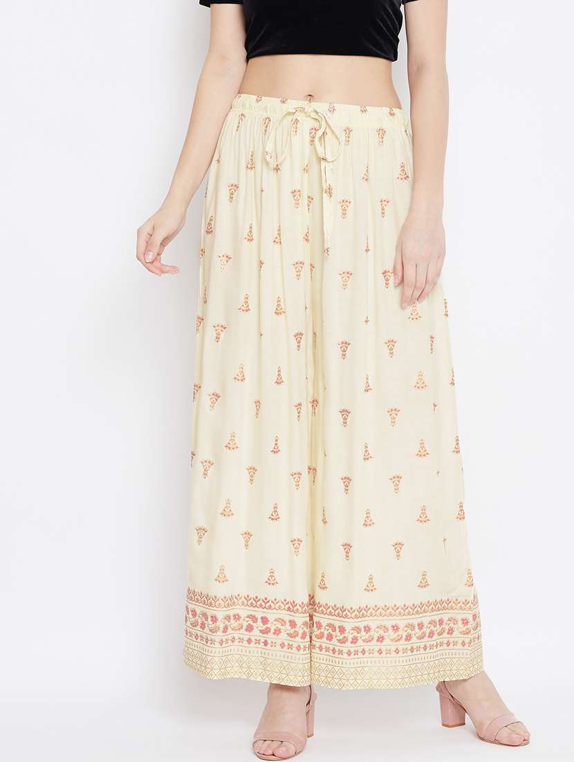 off-white rayon palazzo