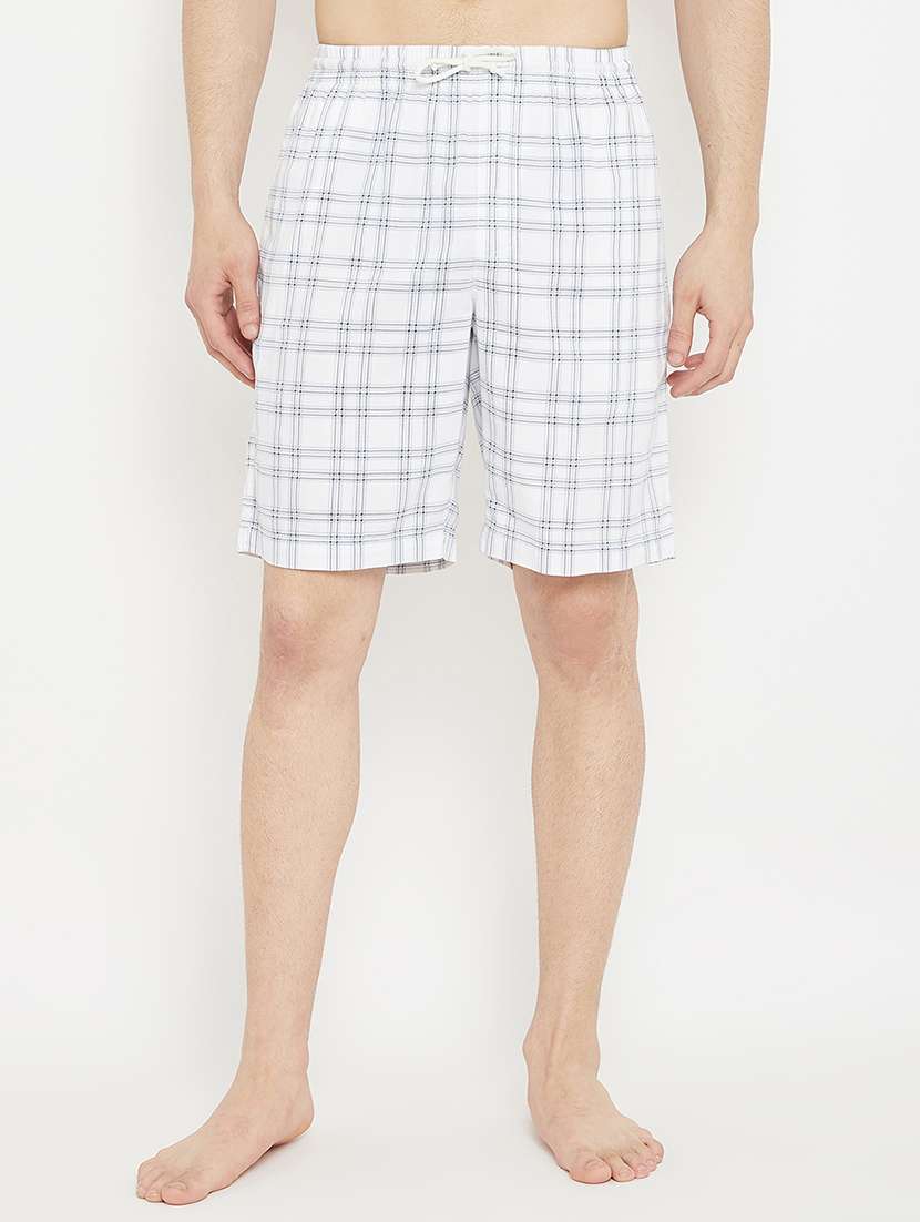 white checkered shorts