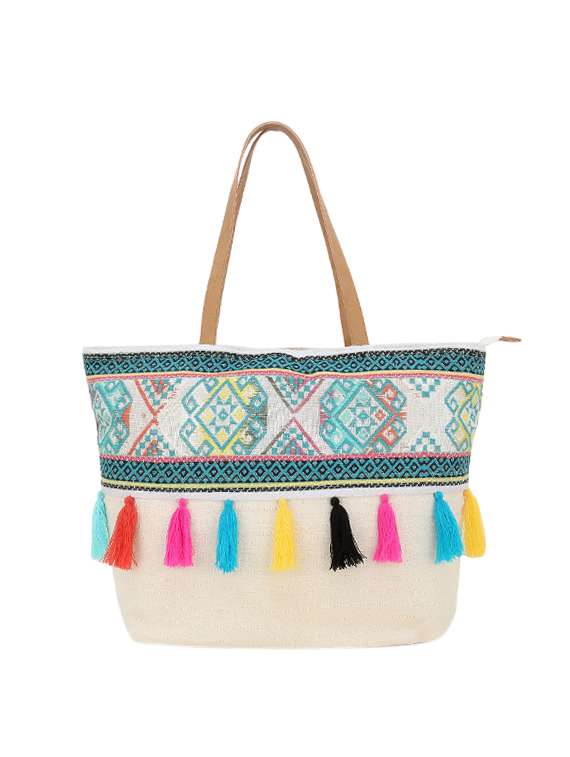 natural cotton polyester blend regular tote
