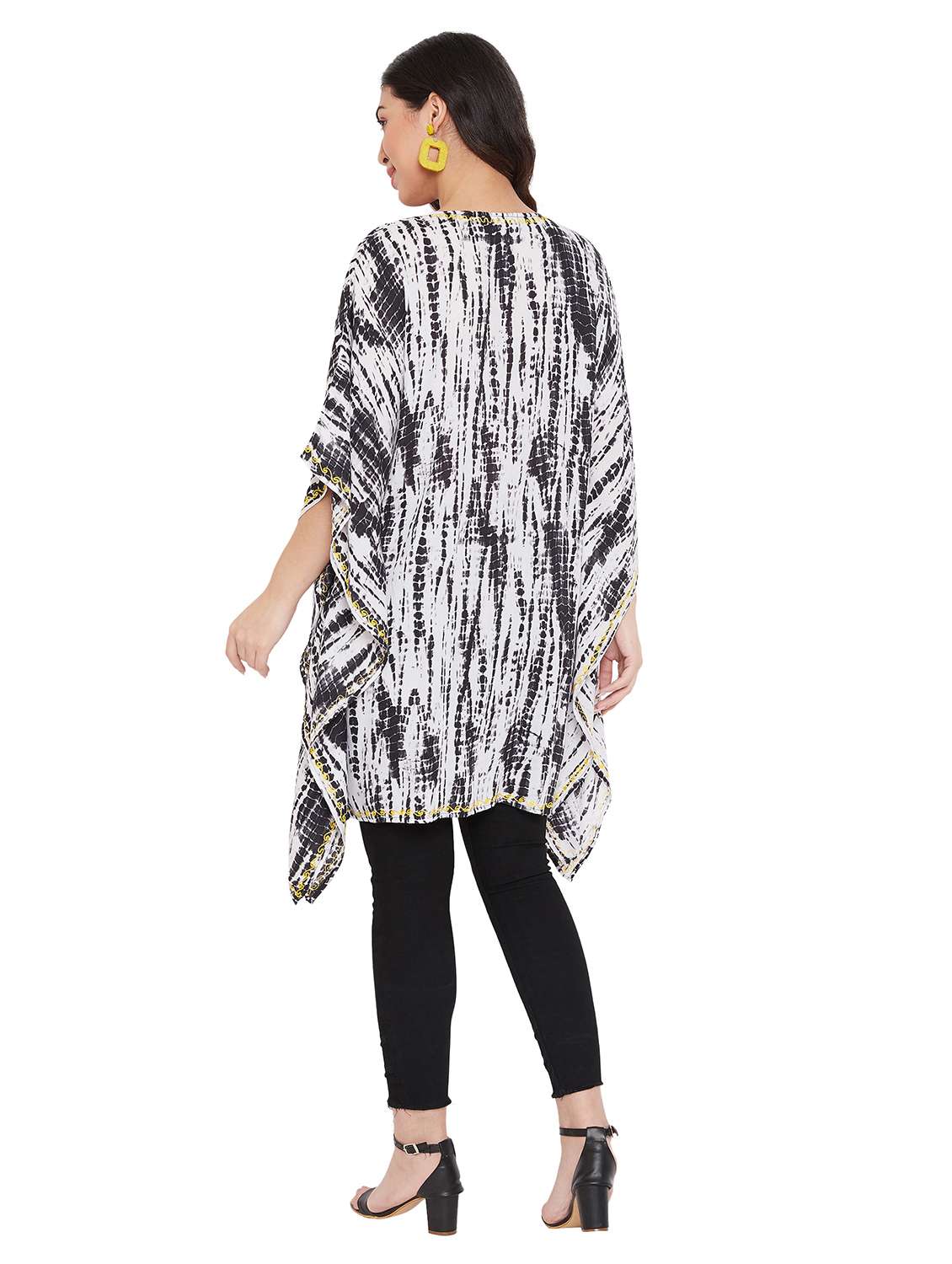 white rayon tops kaftan - 17661212 -  Standard Image - 4