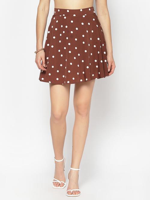 high rise polka dot flared skirt - 17661263 -  Standard Image - 0