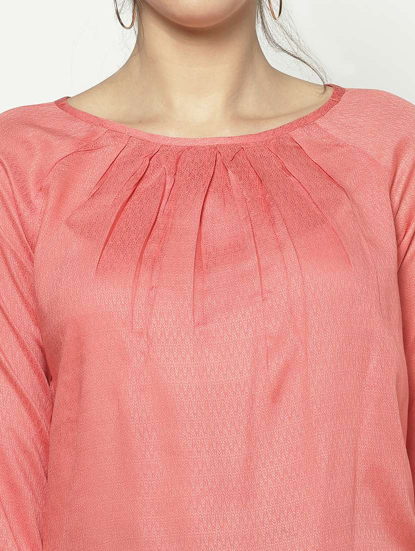 women's blouson round neck top - 17661291 -  Standard Image - 4