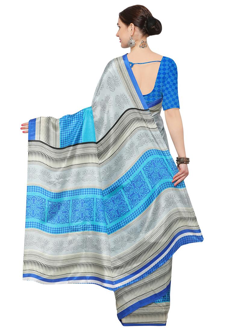 floral printed saree with blouse - 17661538 -  Standard Image - 1