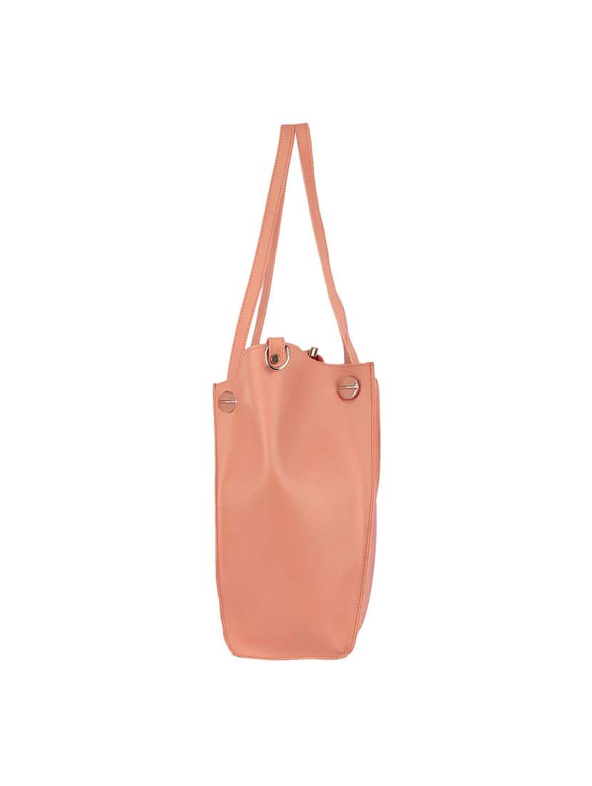 orange leatherette (pu) handbag - 17662124 - Standard Image - 4