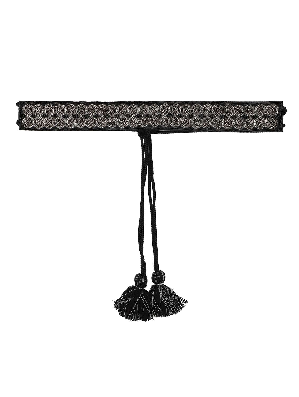 black  embellished belt