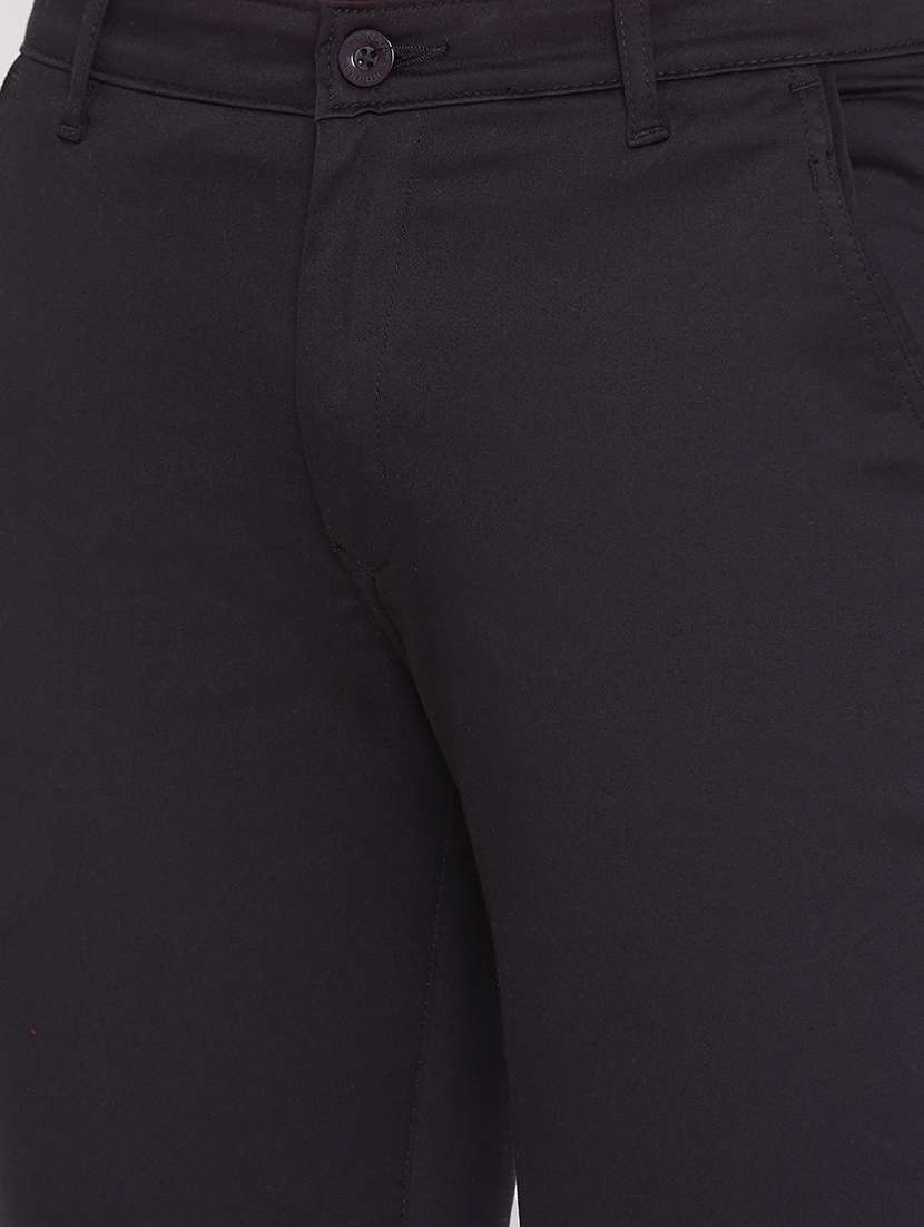 black solid chinos - 17663242 - Standard Image - 4