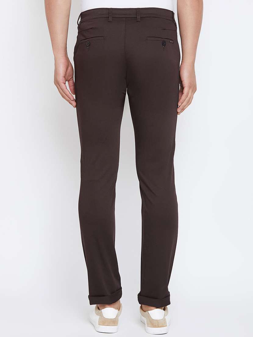 brown solid chinos  - 17663243 -  Standard Image - 1