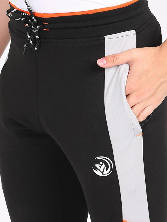 black side striped full length track pant - 17663962 - Standard Image - 4