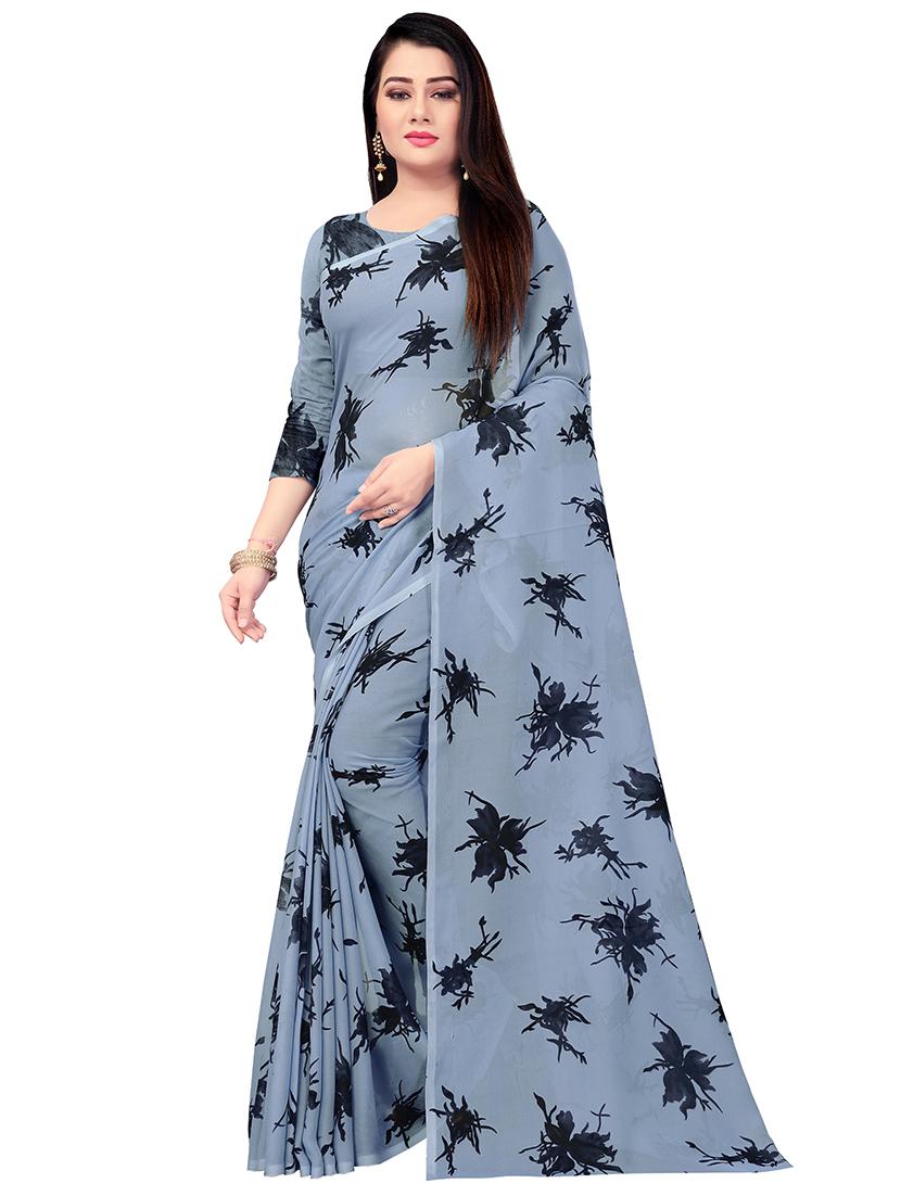 set of 2pcs combos saree with blouse - 17664478 - Standard Image - 1