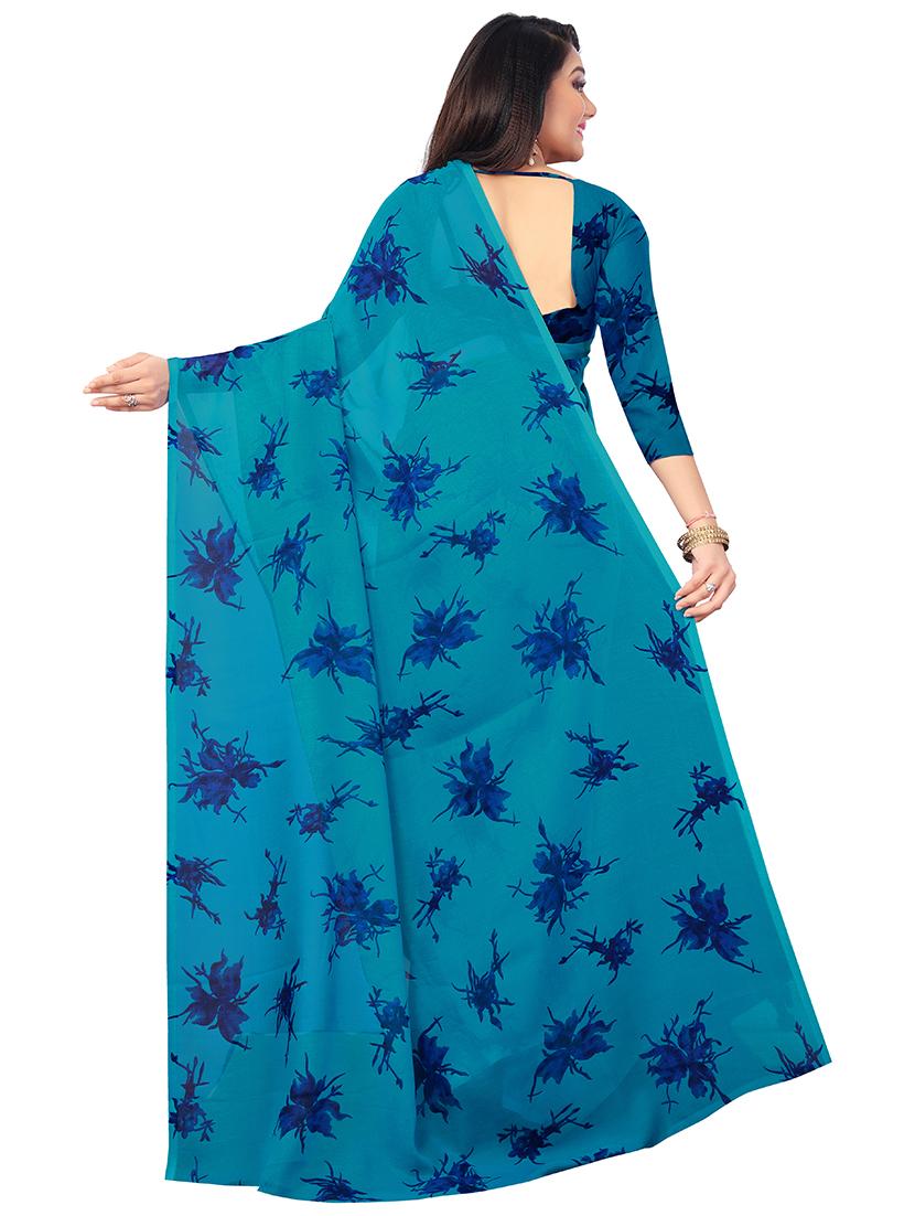 set of 2pcs combos saree with blouse - 17664478 - Standard Image - 4
