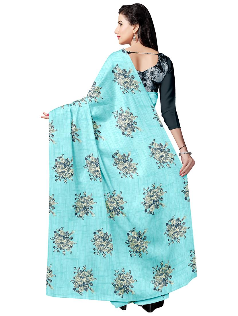 floral printed saree with blouse - 17664498 - Standard Image - 1