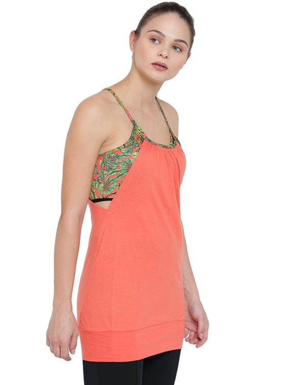 sports bra attached with tank tee  - 17664778 -  Standard Image - 1