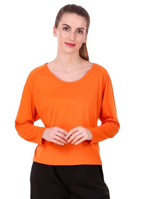 orange polyester regular tshirt - 17664816 - Standard Image - 0