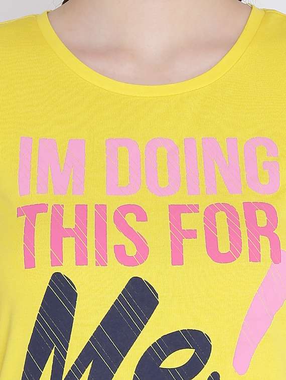 yellow cotton regular top - 17664838 - Standard Image - 4