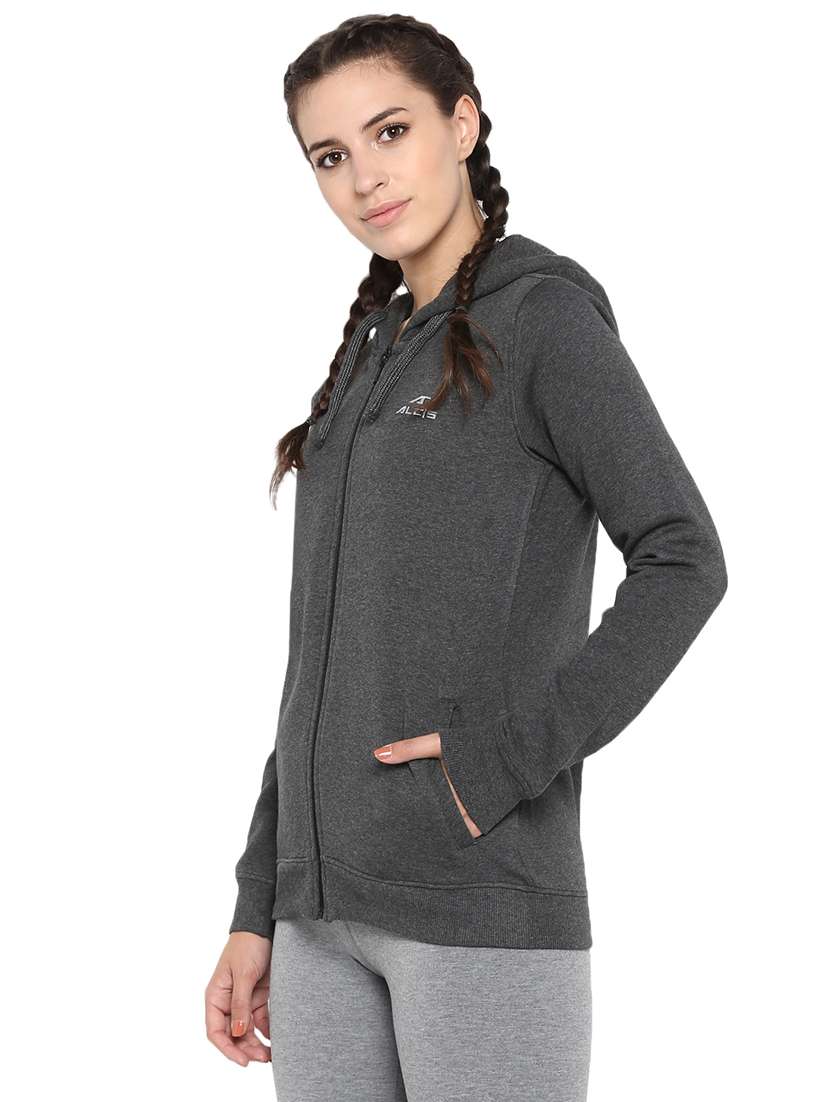 hooded neck solid jacket - 17664893 -  Standard Image - 1