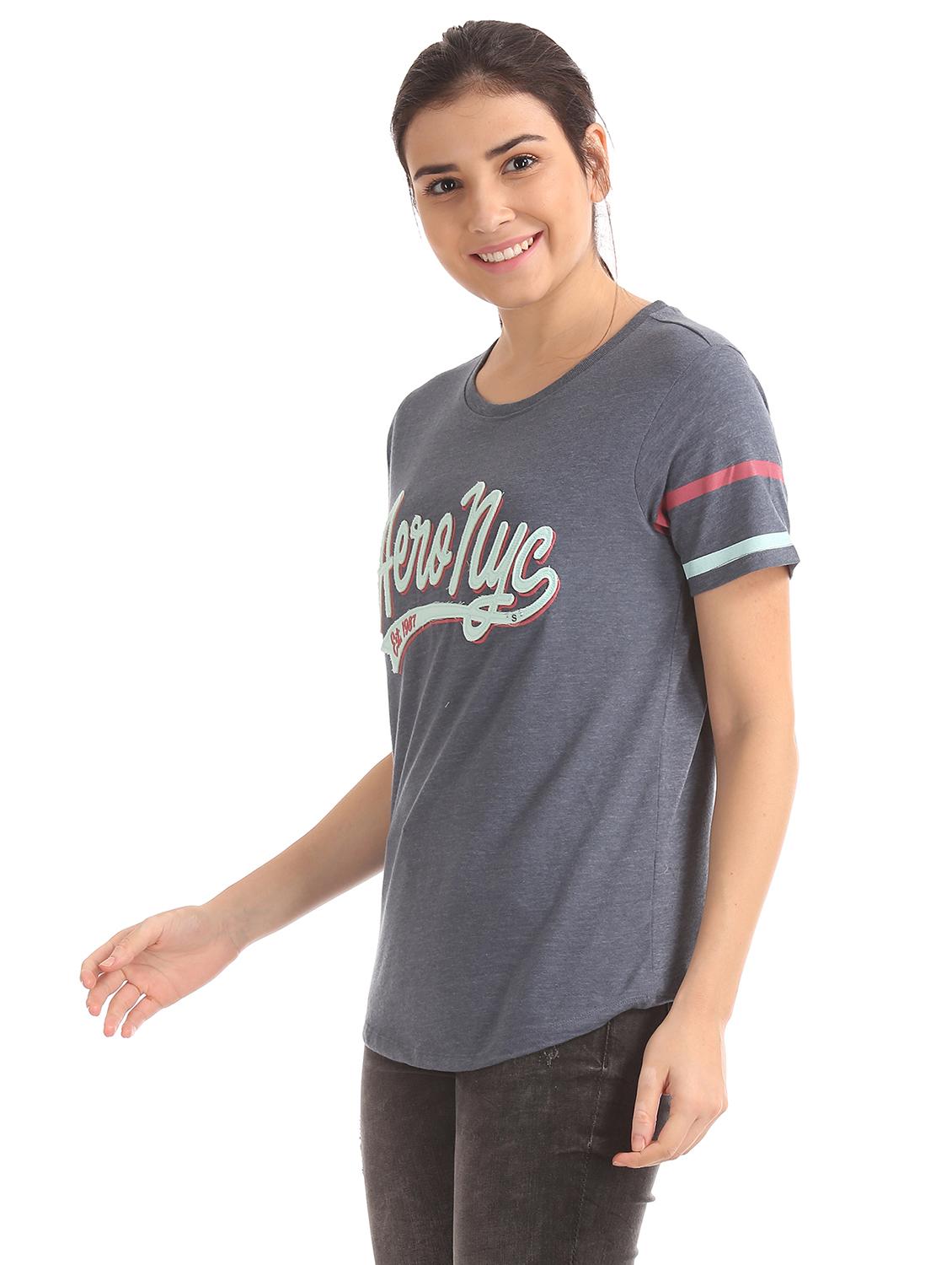round neck applique patch tee  - 17665353 -  Standard Image - 1