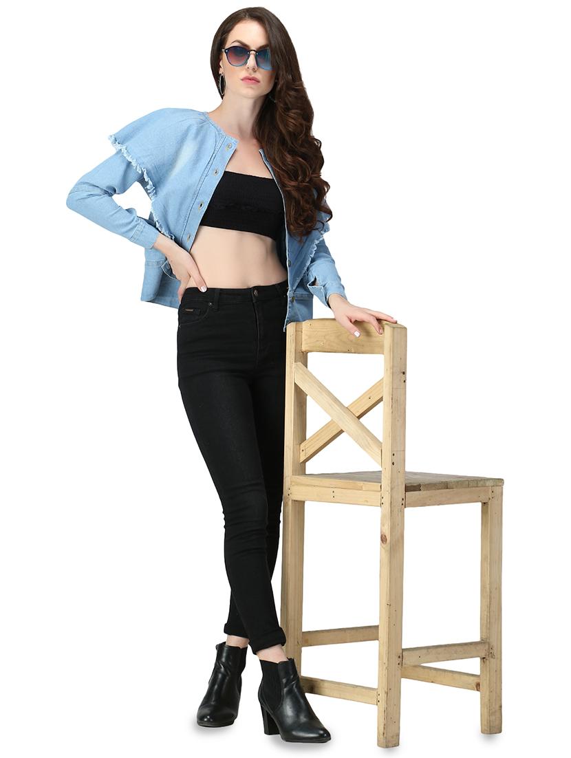 cape style denim summer jacket - 17665799 - Standard Image - 4