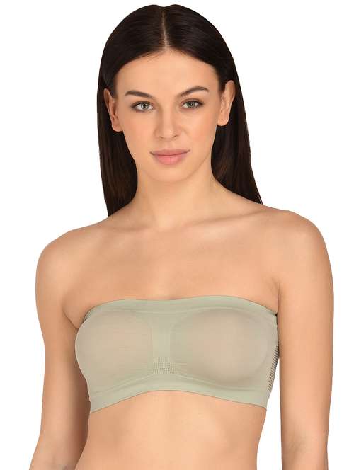 grey solid tube bra - 17665895 -  Standard Image - 0
