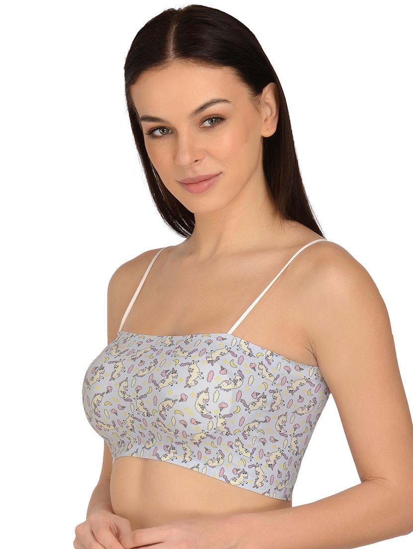 grey nylon bralette bra - 17665910 -  Standard Image - 1