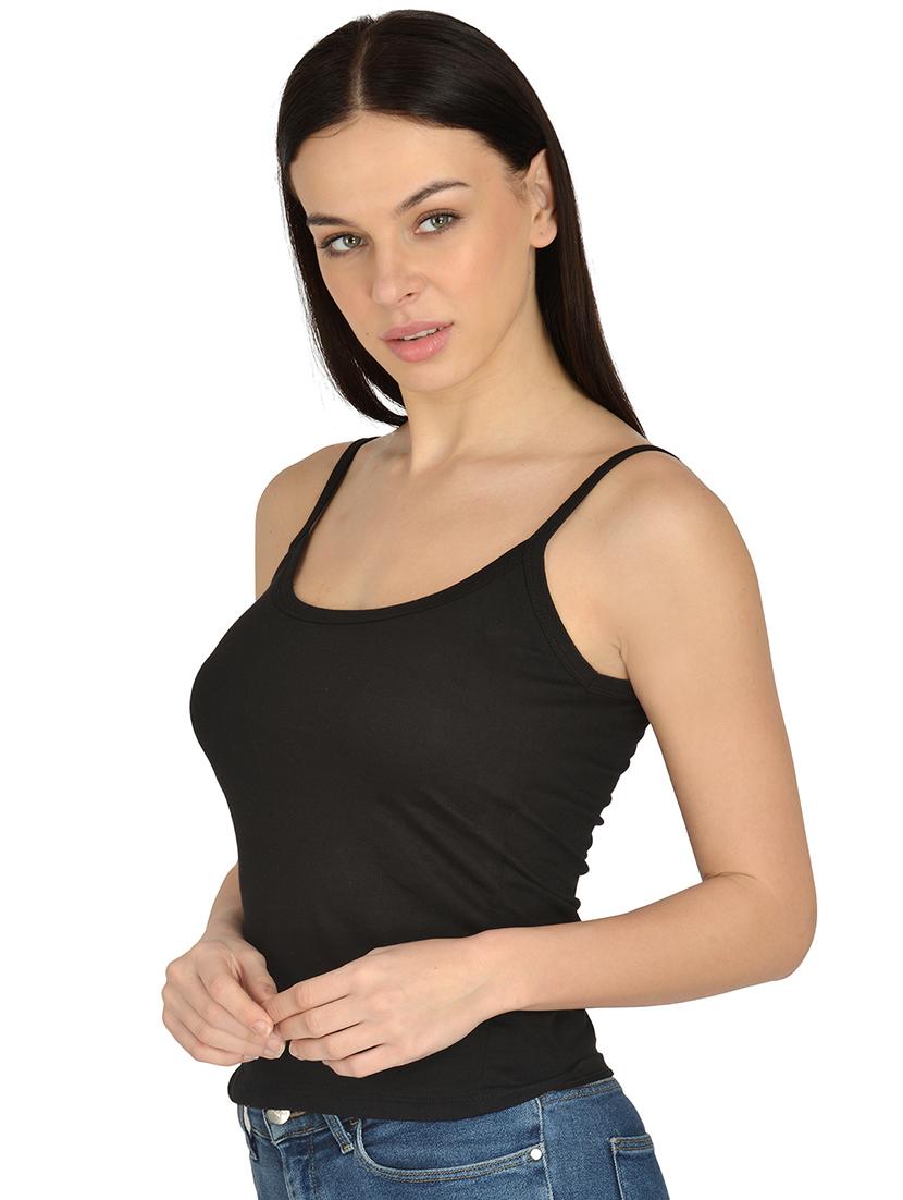 black cotton camisole - 17665934 - Standard Image - 1