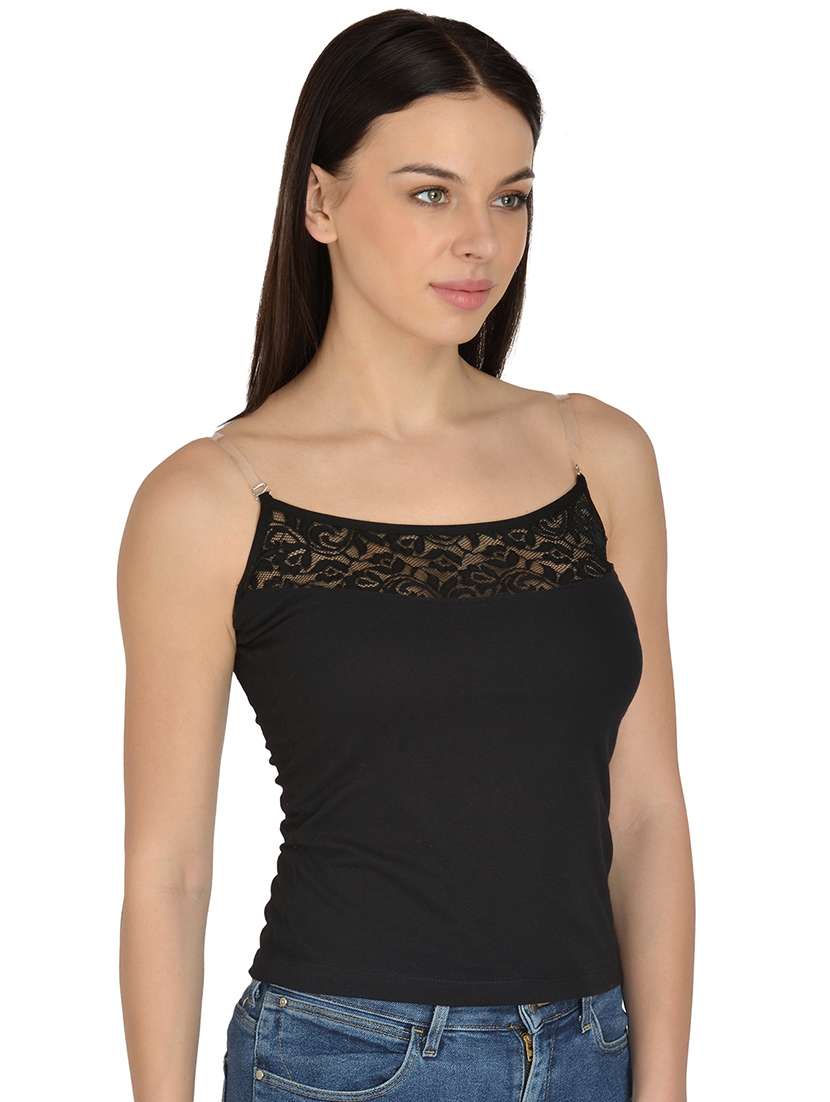 black cotton camisole - 17665966 -  Standard Image - 1