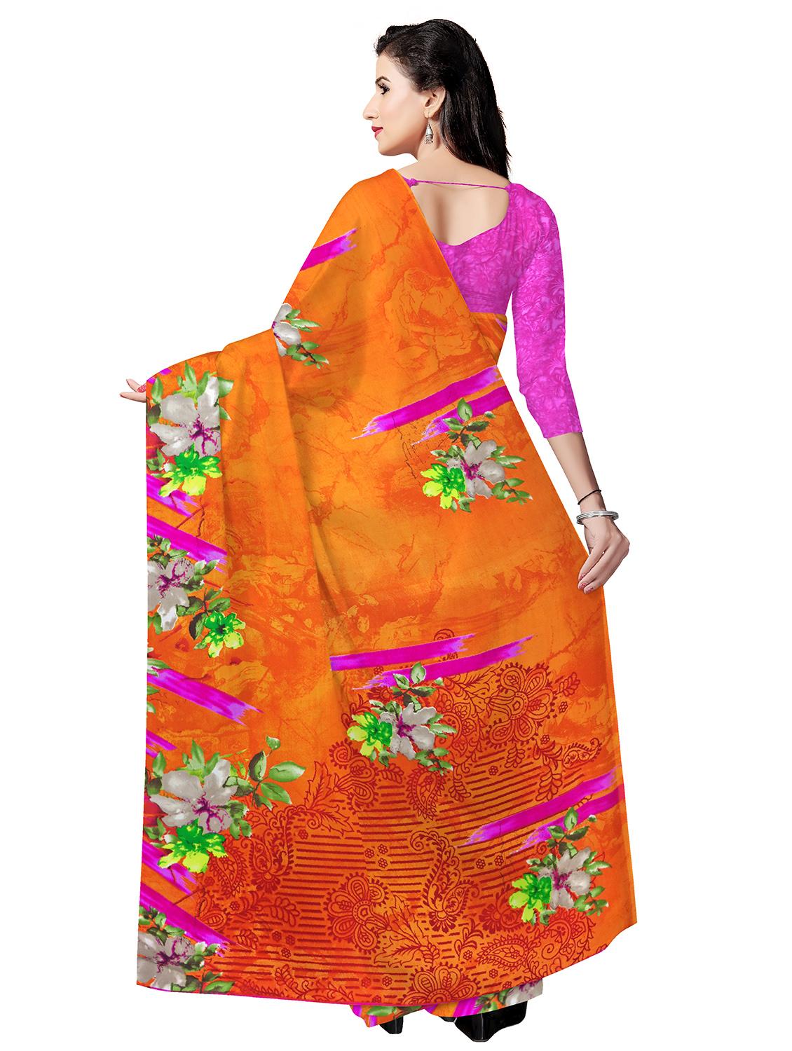 floral printed saree with blouse - 17665969 -  Standard Image - 1