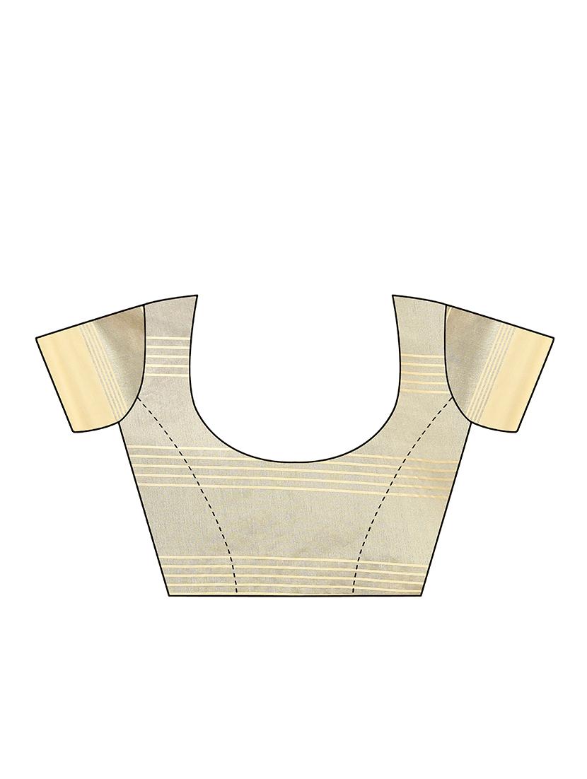 striped woven saree - 17665971 - Standard Image - 4