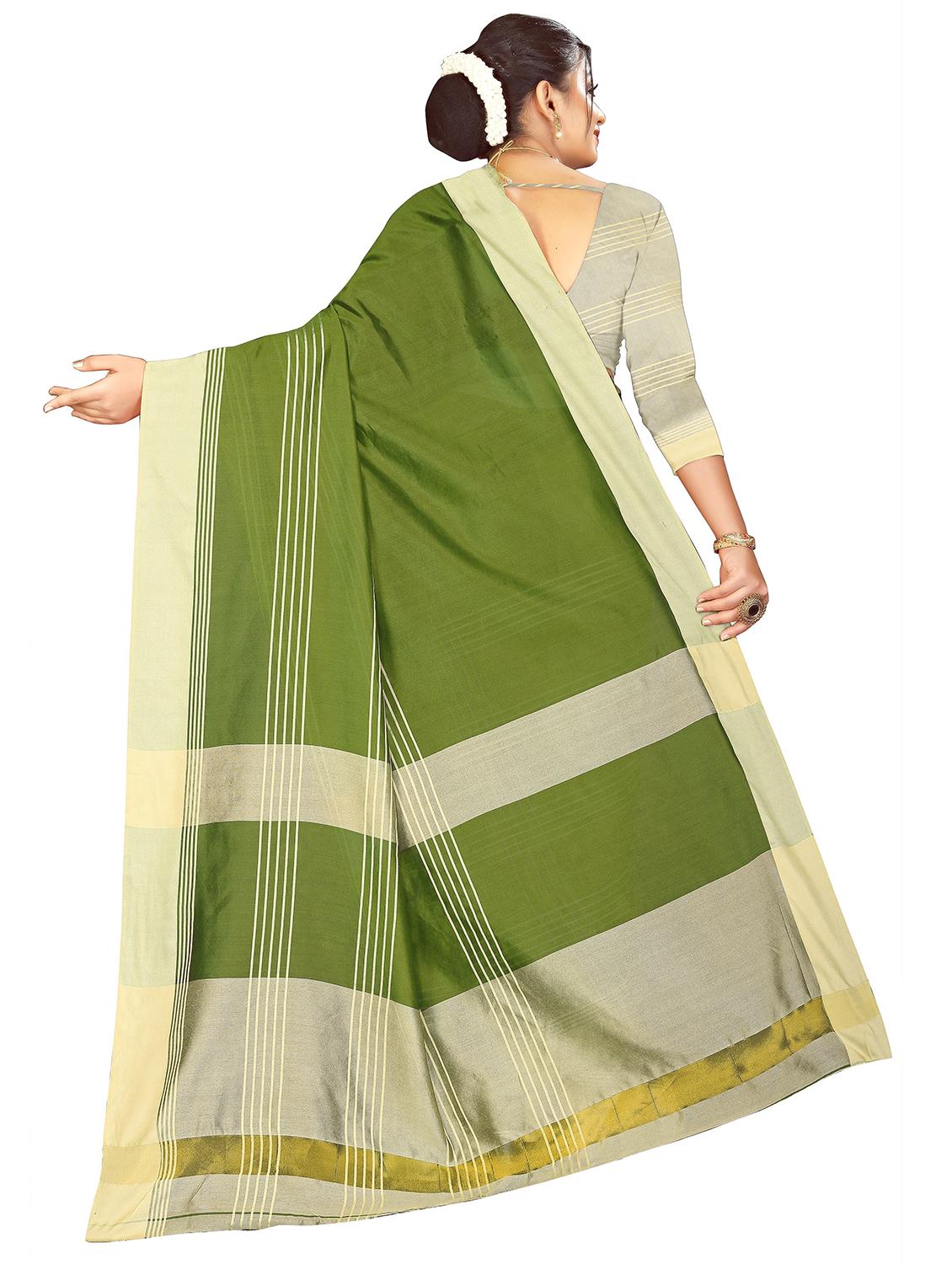 striped woven saree with blouse - 17665976 - Standard Image - 1