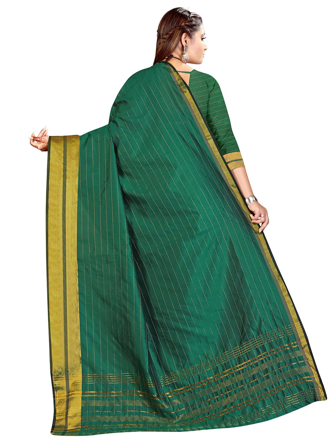 striped woven saree with blouse - 17665989 -  Standard Image - 1