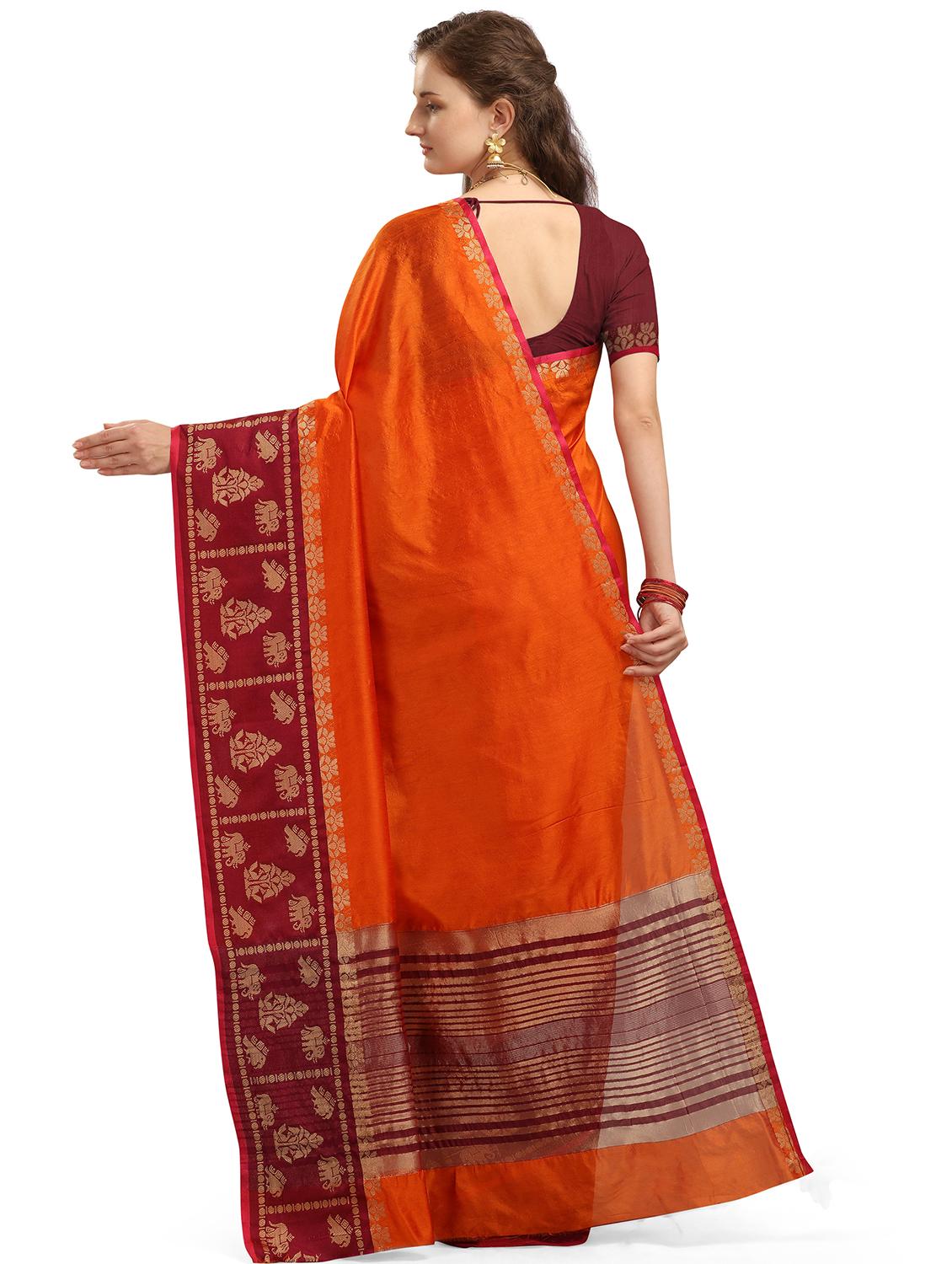 self design woven saree with blouse - 17666006 -  Standard Image - 1