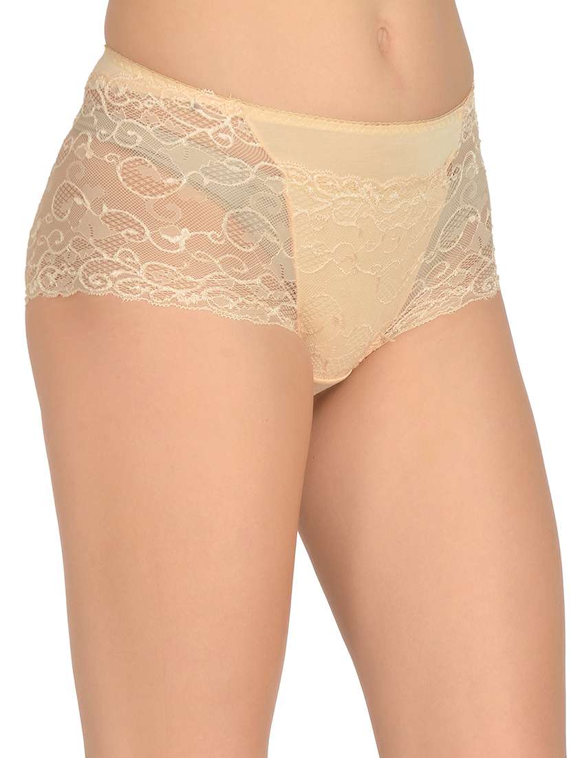 beige solid hipster panty - 17666125 -  Standard Image - 1