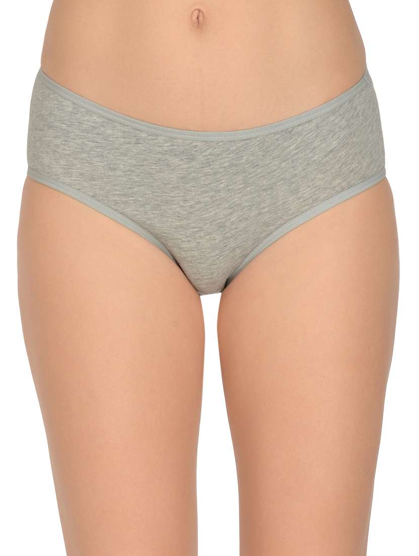 grey solid regular panty