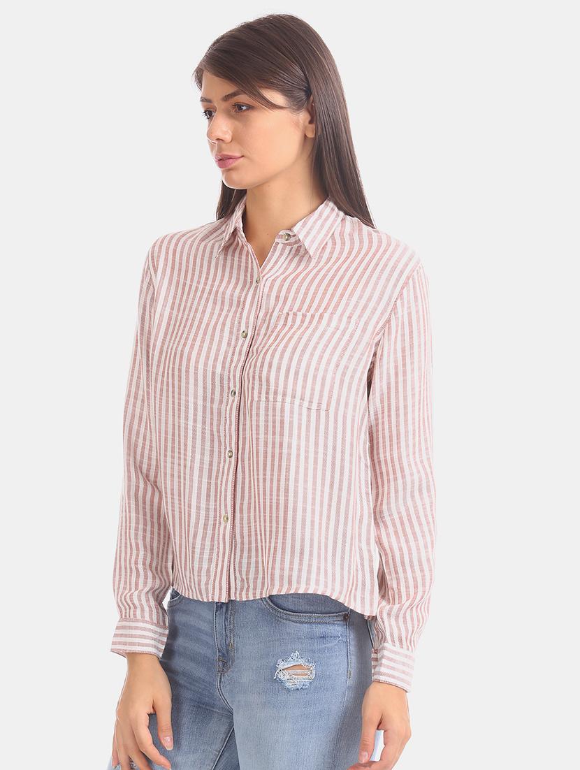 long sleeves striped shirt - 17666958 - Standard Image - 1